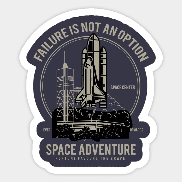 Space Adventure Rocket Sticker by lionkingdesign